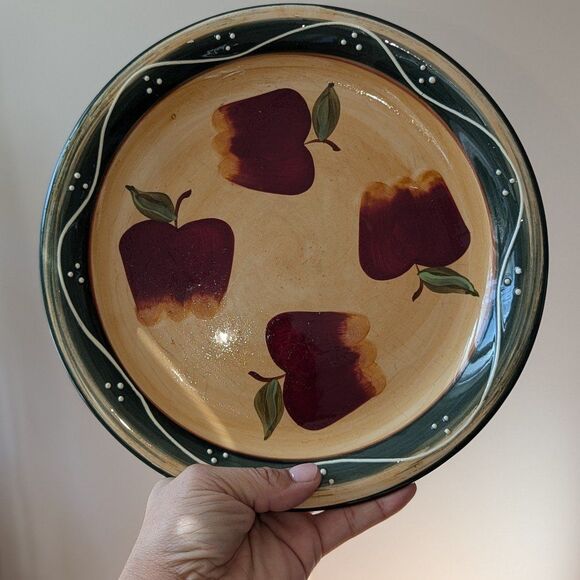 Vintage Casa Varo Country Apple Hand Painted Plates - Picture 3 of 5